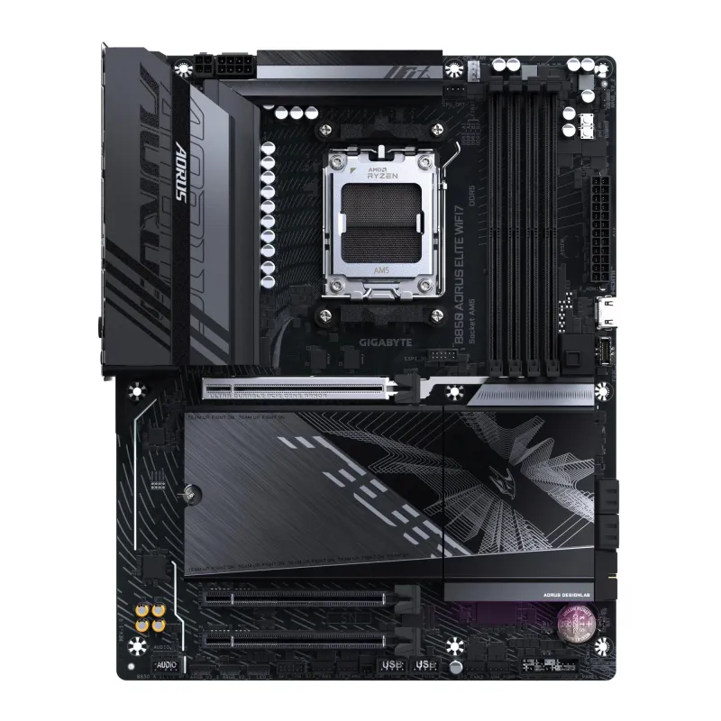 Gigabyte B850 A ELITE WF7 - Processor family AMD - Processor socket AM5 - DDR5 - Supported hard disk drive interfaces SATA, M.2