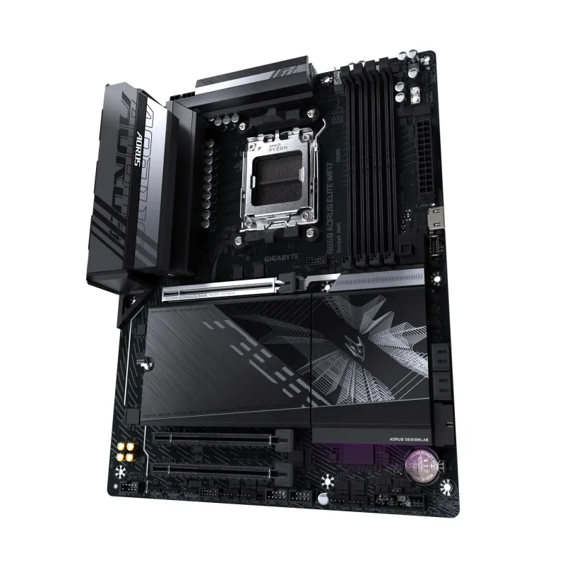 Gigabyte B850 A ELITE WF7 - Processor family AMD - Processor socket AM5 - DDR5 - Supported hard disk drive interfaces SATA, M.2