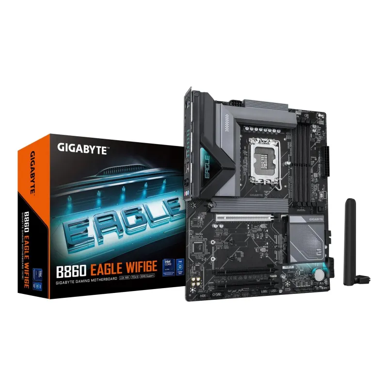 Mainboard-GIGABYTE-Intel B860 Express-LGA1851-ATX-Memory DDR5-Memory slots 4-3xPCI-Express