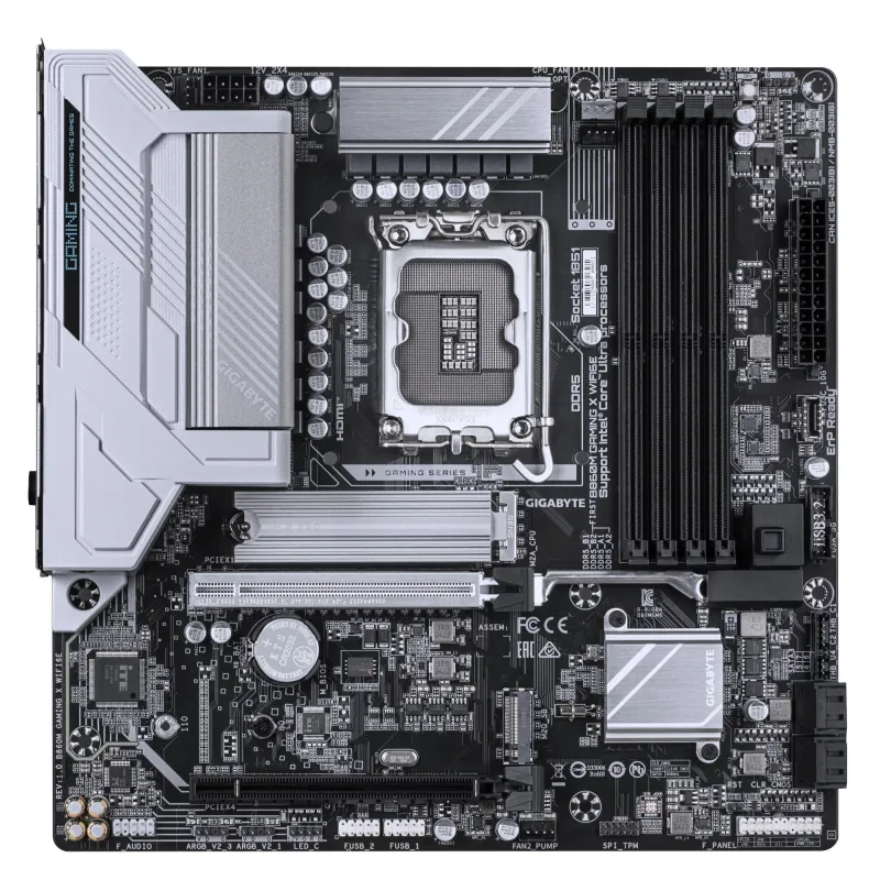 Mainboard-GIGABYTE-Intel B860 Express-LGA1851-Micro-ATX-Memory DDR5-Memory slots 4-2xPCI-Express