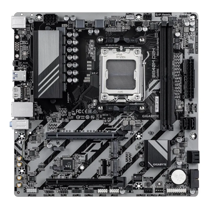 Mainboard-GIGABYTE-AMD B840-Socket AM5-micro ATX-RAM DDR5-SDRAM-2xSlots-2xNumber of M.2 ,M, slots-B840MD2H1.2