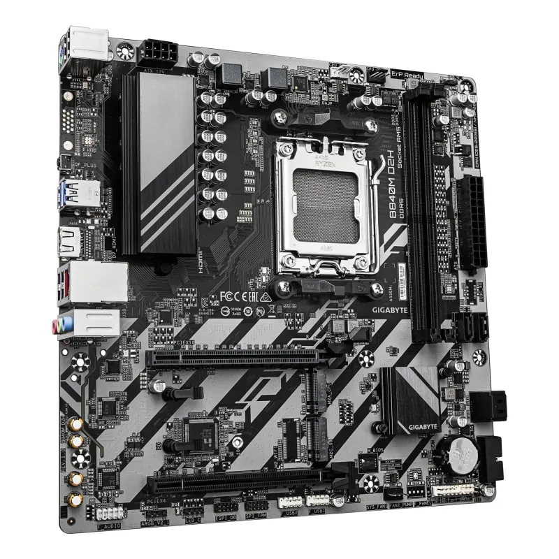 Mainboard-GIGABYTE-AMD B840-Socket AM5-micro ATX-RAM DDR5-SDRAM-2xSlots-2xNumber of M.2 ,M, slots-B840MD2H1.2