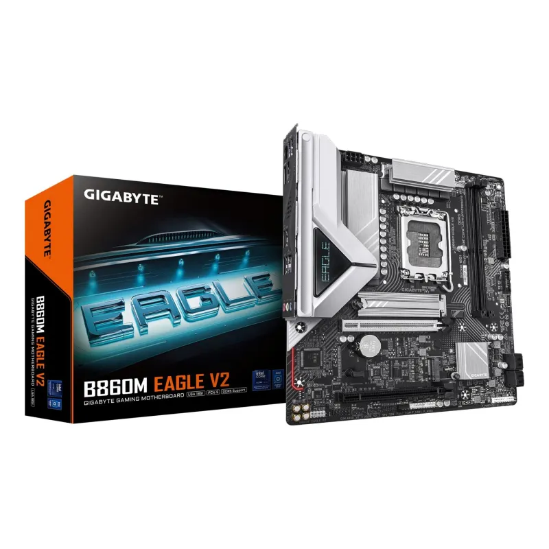 Mainboard-GIGABYTE-Intel B860 Express-LGA1851-Micro-ATX-Memory DDR5-Memory slots 2-B860MEAGLEV2