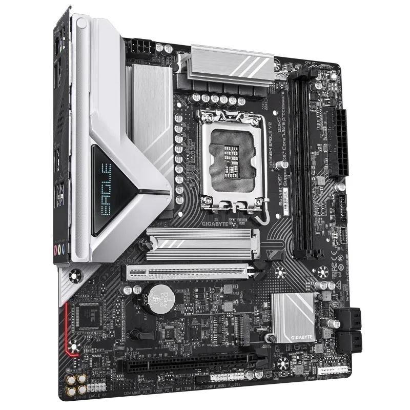 Mainboard-GIGABYTE-Intel B860 Express-LGA1851-Micro-ATX-Memory DDR5-Memory slots 2-B860MEAGLEV2