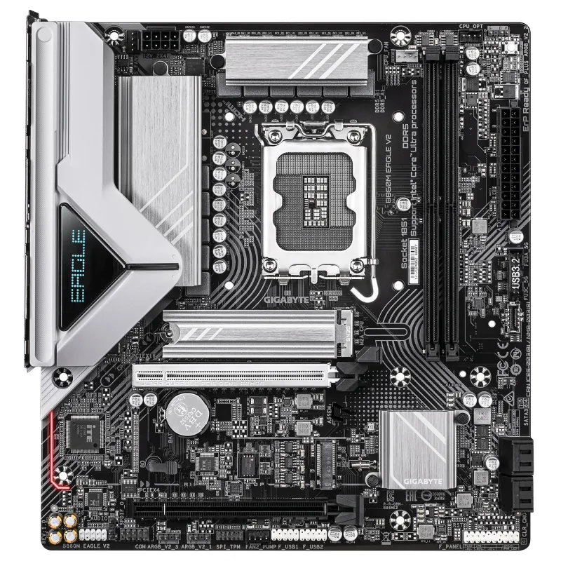 Mainboard-GIGABYTE-Intel B860 Express-LGA1851-Micro-ATX-Memory DDR5-Memory slots 2-B860MEAGLEV2