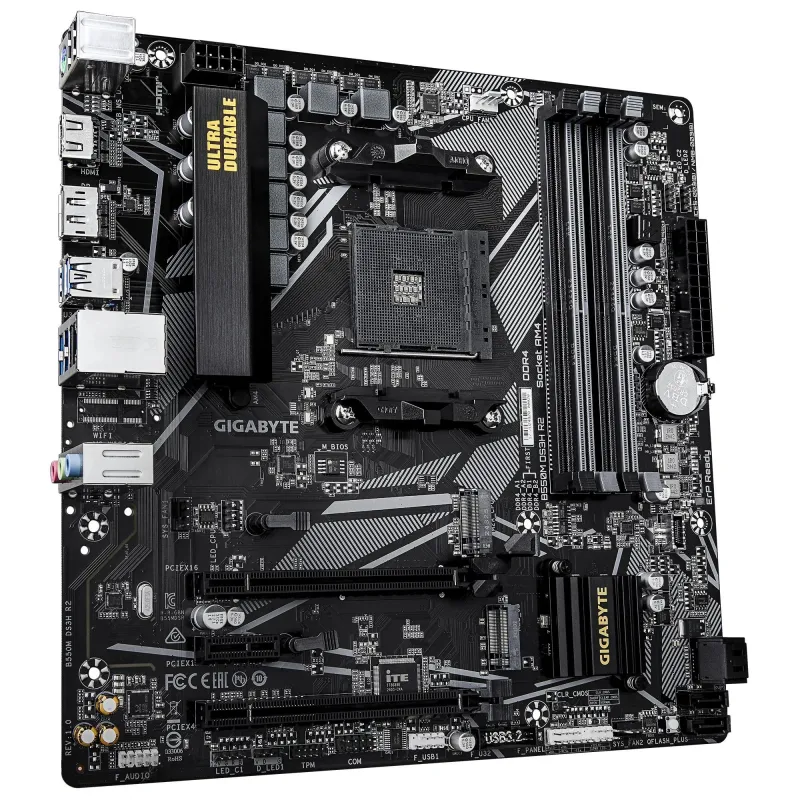 Mainboard-GIGABYTE-AMD B550-SAM4-Micro-ATX-Memory DDR4-Memory slots 4-B550MDS3HR2