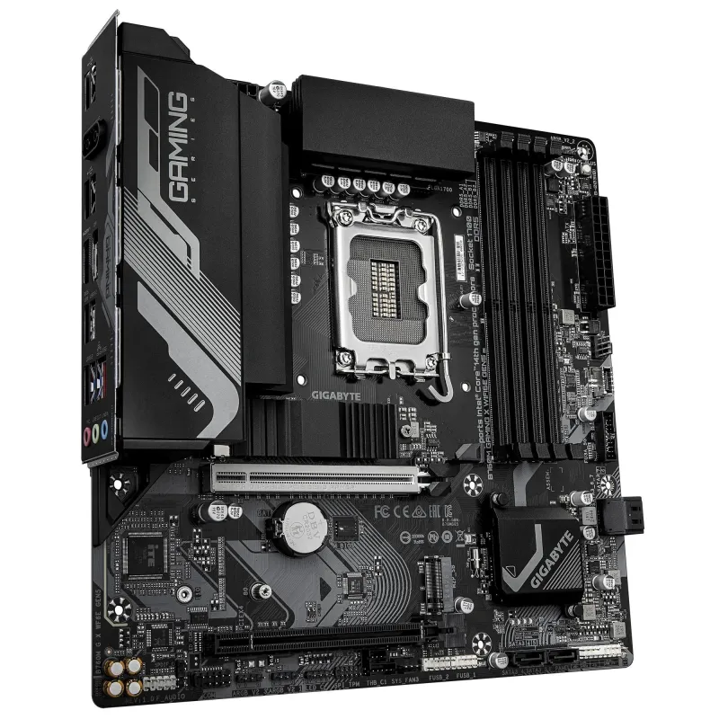 Mainboard-GIGABYTE-Intel B760 Express-LGA1700-Micro-ATX-Memory DDR5-Memory slots 4-B760MGXWF6EGEN5