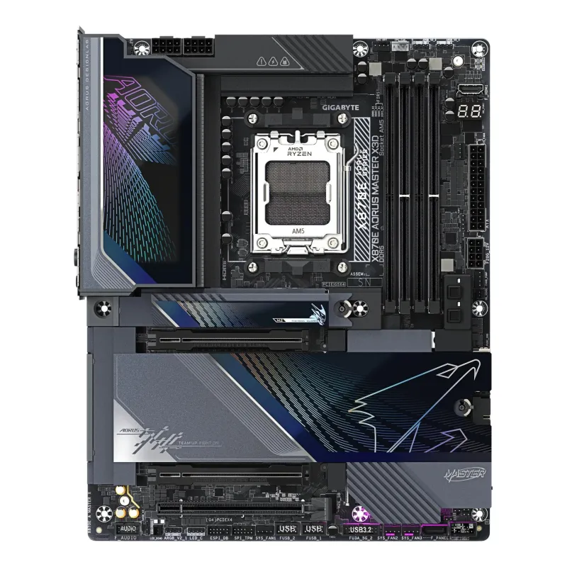 Mainboard-GIGABYTE-AMD X870E-Socket AM5-ATX-RAM DDR5-SDRAM-4xSlots-Wi-Fi Yes-Bluetooth Yes-5xNumber of M.2 ,M, slots-GIGABYTE