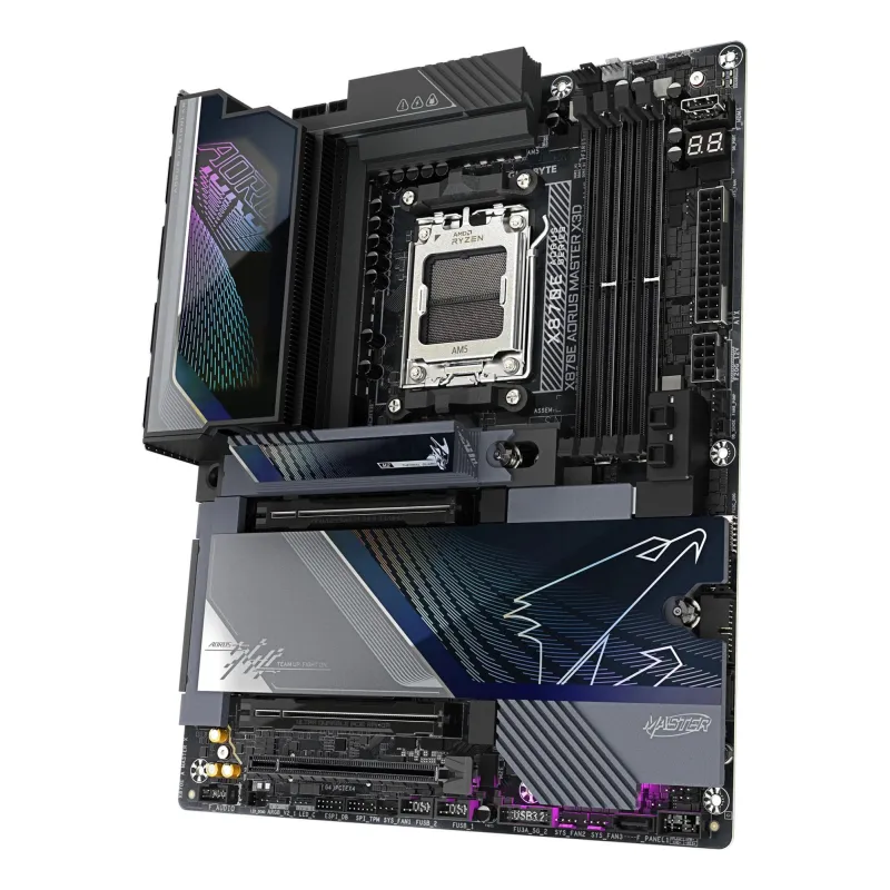 Mainboard-GIGABYTE-AMD X870E-Socket AM5-ATX-RAM DDR5-SDRAM-4xSlots-Wi-Fi Yes-Bluetooth Yes-5xNumber of M.2 ,M, slots-GIGABYTE