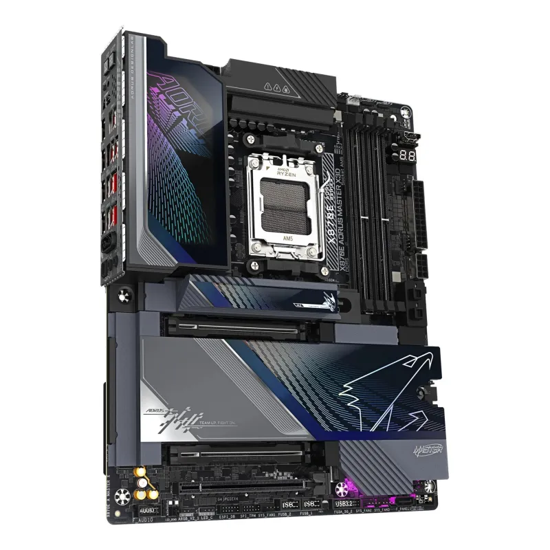 Mainboard-GIGABYTE-AMD X870E-Socket AM5-ATX-RAM DDR5-SDRAM-4xSlots-Wi-Fi Yes-Bluetooth Yes-5xNumber of M.2 ,M, slots-GIGABYTE