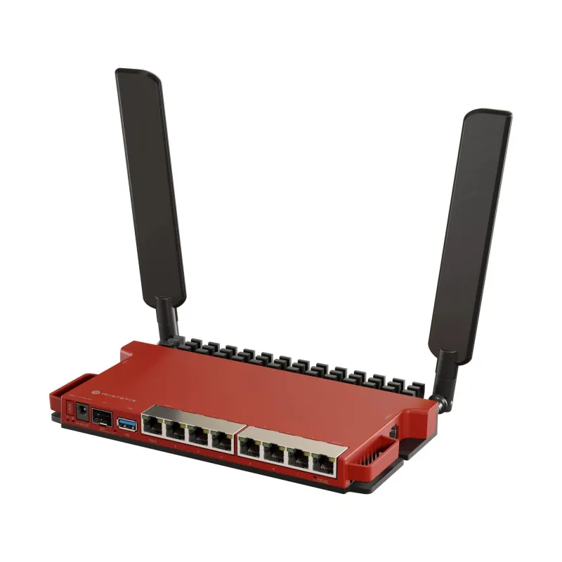 Wireless Router-MIKROTIK-Wireless Router-Wi-Fi 6-IEEE 802.11ax-USB 3.0-8x10-100-1000M-1xSPF-Number of antennas