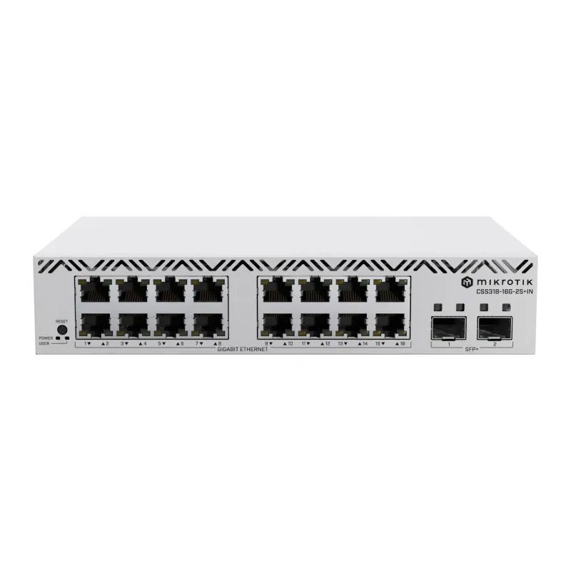 Switch-MIKROTIK-16x10Base-T - 100Base-TX - 1000Base-T-CSS318-16G-2S+IN