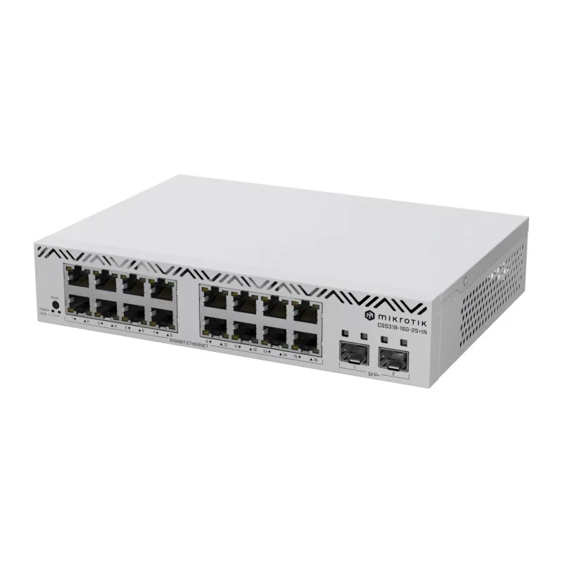Switch-MIKROTIK-16x10Base-T - 100Base-TX - 1000Base-T-CSS318-16G-2S+IN