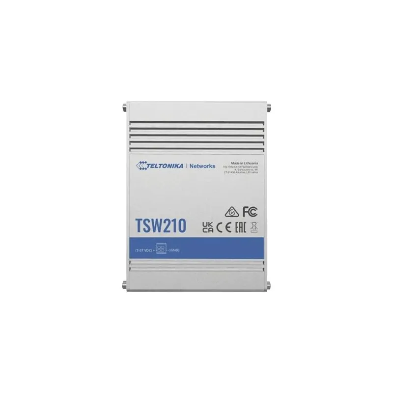 Teltonika - Switch - TSW210 - Unmanaged - Wall mountable - Gigabit Ethernet ,copper, ports quantity 8 - SFP ports quantity 2 -