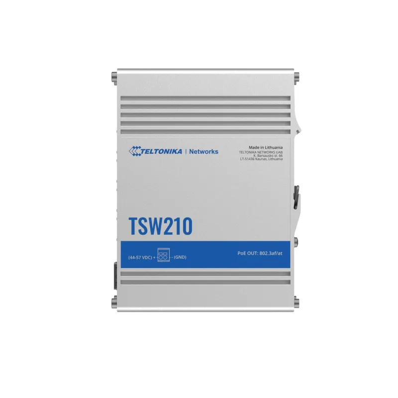 Teltonika - Switch - TSW210 - Unmanaged - Wall mountable - Gigabit Ethernet ,copper, ports quantity 8 - SFP ports quantity 2 -