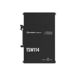 Teltonika DIN Rail Switch - TSW114 - Unmanaged - Wall-mountable - Gigabit Ethernet ,copper, ports quantity 5 - Power supply type