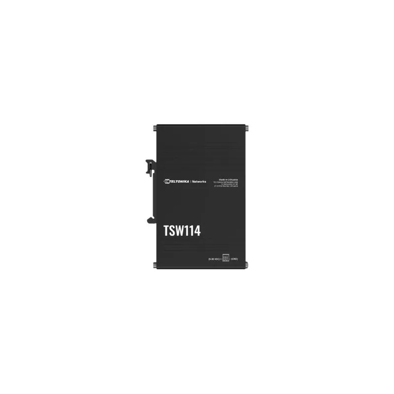 Teltonika DIN Rail Switch - TSW114 - Unmanaged - Wall-mountable - Gigabit Ethernet ,copper, ports quantity 5 - Power supply type