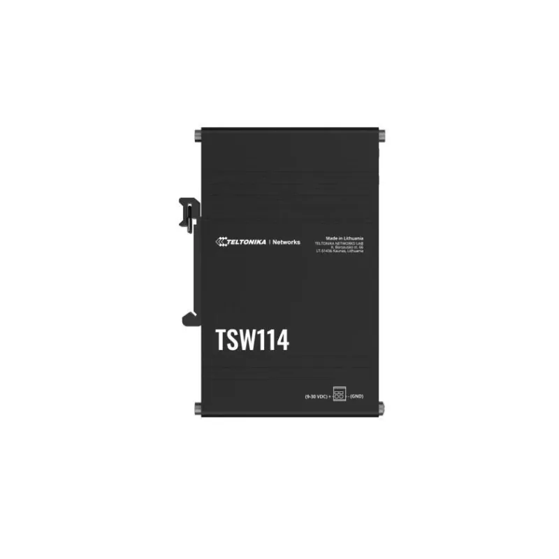 Teltonika DIN Rail Switch - TSW114 - Unmanaged - Wall-mountable - Gigabit Ethernet ,copper, ports quantity 5 - Power supply type