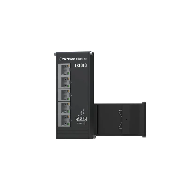 Switch-TELTONIKA-Switch type Unmanaged-Form factor DIN rail-5xRJ-45 ports-RJ-45 Ports Type Fast Ethernet ,10-100,-5xFast