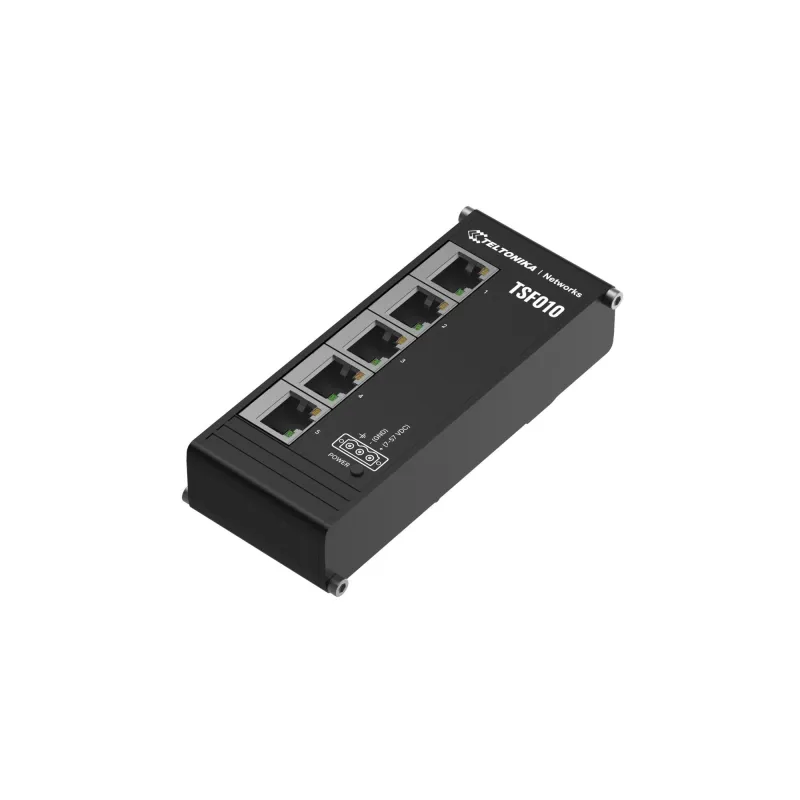 Switch-TELTONIKA-Switch type Unmanaged-Form factor DIN rail-5xRJ-45 ports-RJ-45 Ports Type Fast Ethernet ,10-100,-5xFast