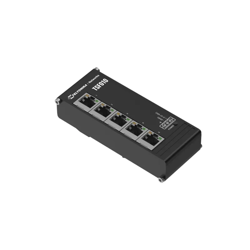 Switch-TELTONIKA-Switch type Unmanaged-Form factor DIN rail-5xRJ-45 ports-RJ-45 Ports Type Fast Ethernet ,10-100,-5xFast