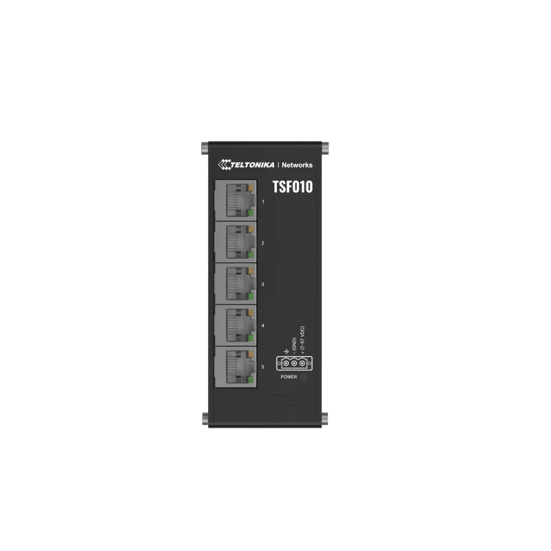 Switch-TELTONIKA-Switch type Unmanaged-Form factor DIN rail-5xRJ-45 ports-RJ-45 Ports Type Fast Ethernet ,10-100,-5xFast