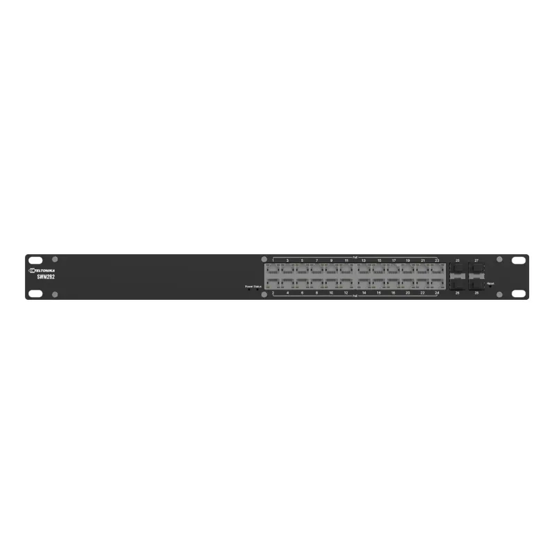 Switch-TELTONIKA-SWM282000200-Switch type Managed-Switch layer L2-24xRJ-45 ports-Power over Ethernet ,PoE, Yes-24xPower over