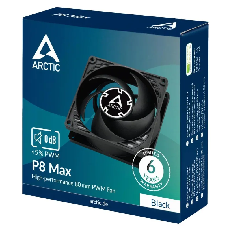 Case fan 80mm p8 max-acfan00286a arctic