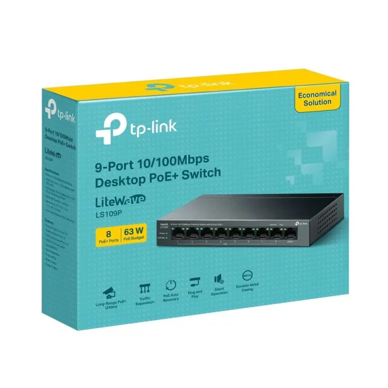 Switch-TP-LINK-LS109P-PoE+ ports 8-LS109P