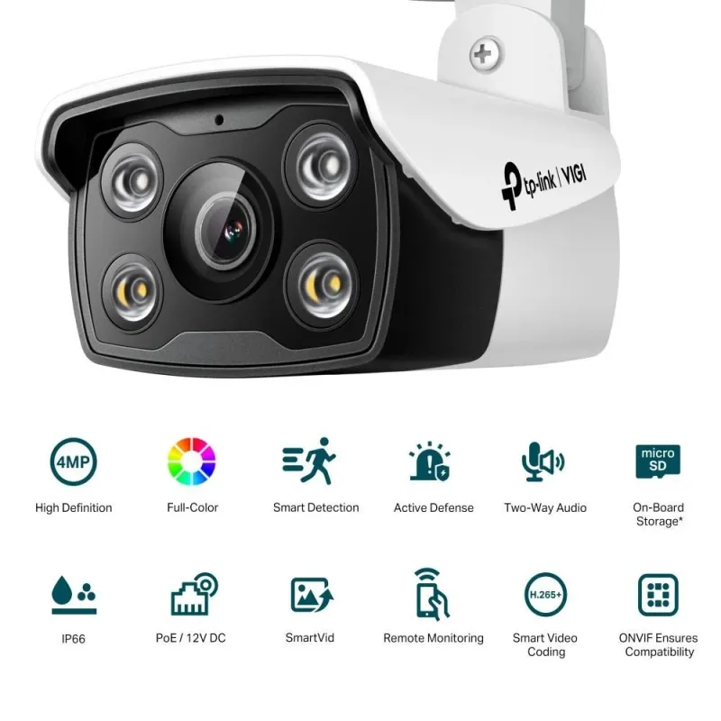Net camera bullet h.264 4mp-vigi c340,2.8mm, tp-link