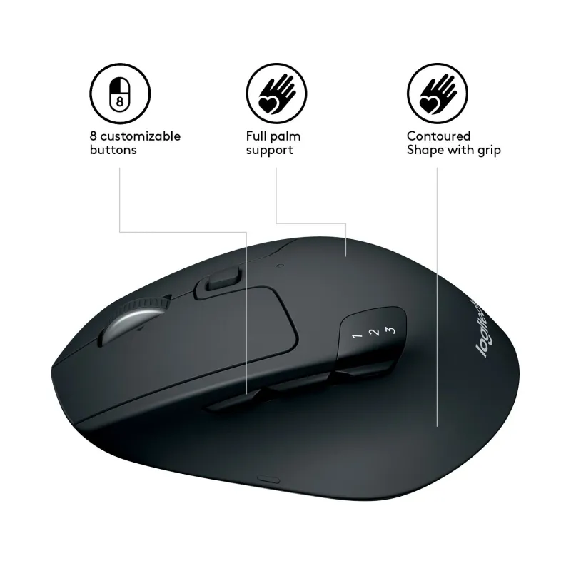 Mouse blueth optical m720-triathlon 910-004791 logitech
