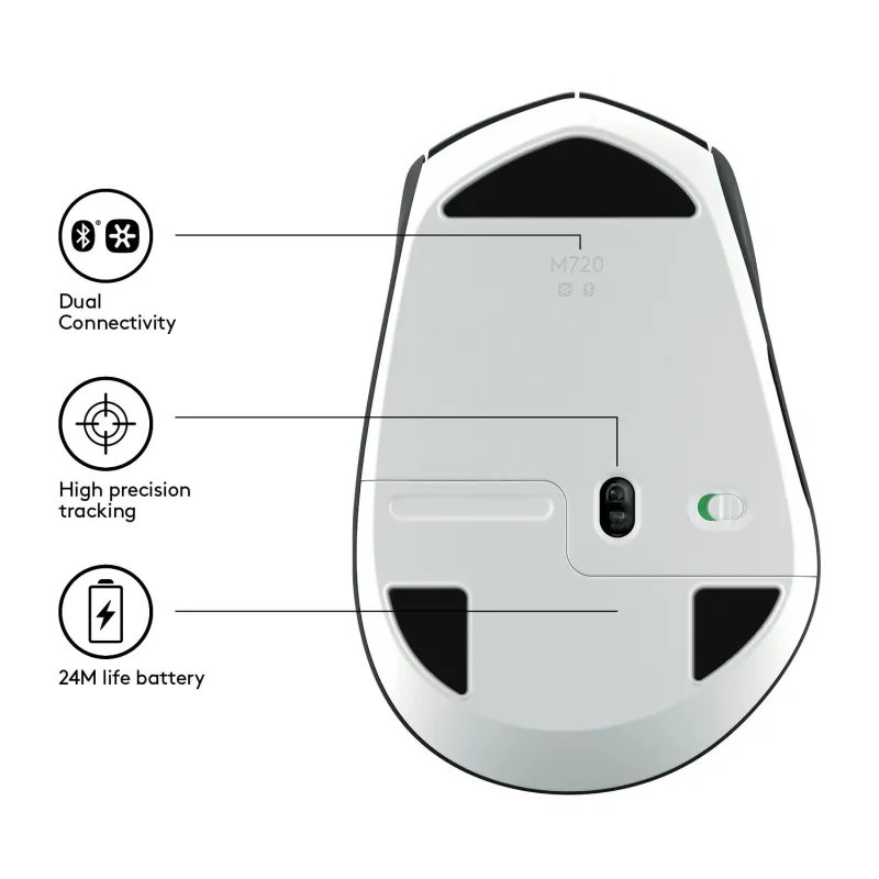 Mouse blueth optical m720-triathlon 910-004791 logitech