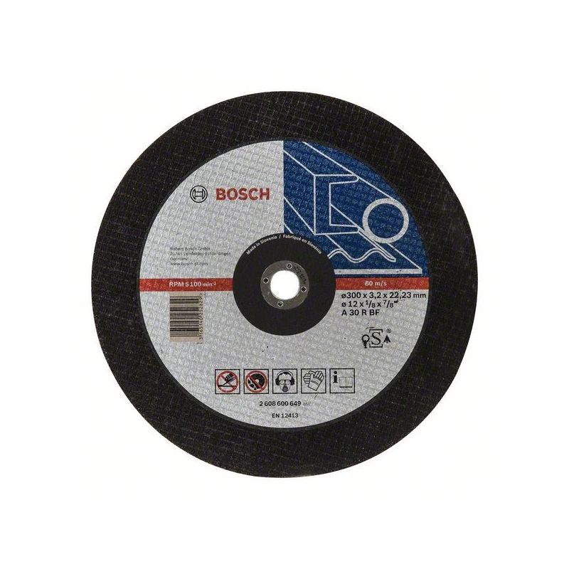 Griešanas ripa 300x22,2x3,2 mm, metālam