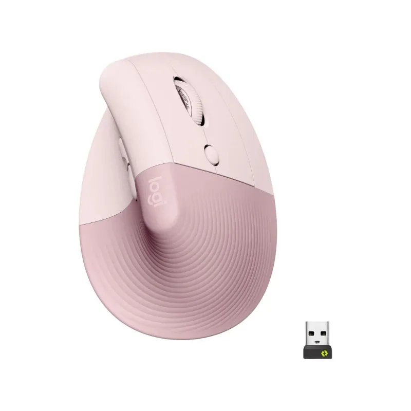 Mouse usb optical wrl vertical-pink 910-006478 logitech