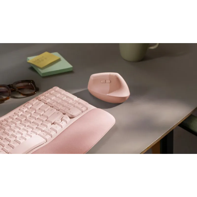 Mouse usb optical wrl vertical-pink 910-006478 logitech