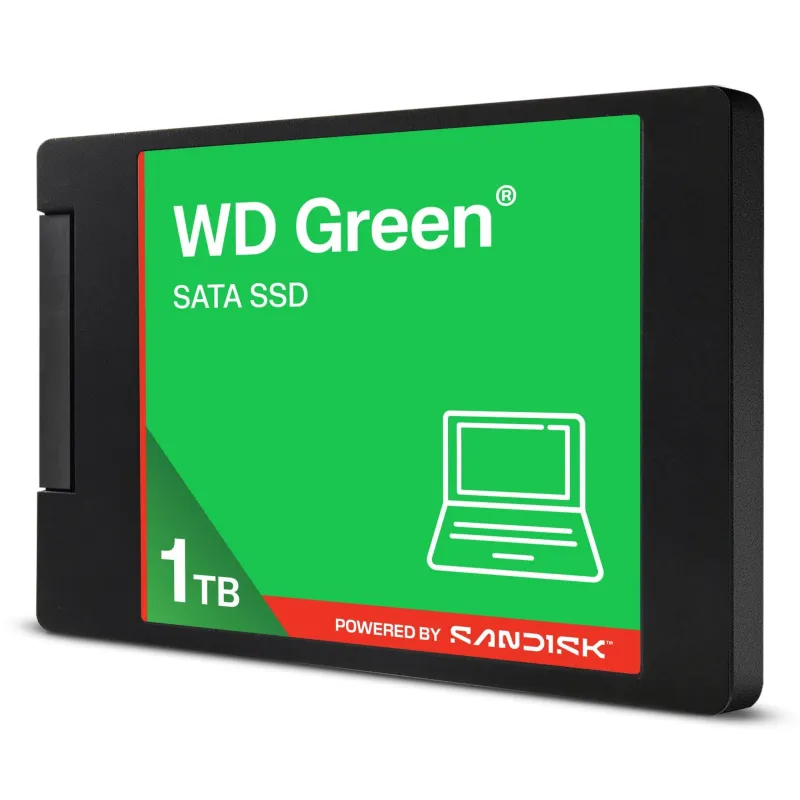 SSD-SANDISK-Green-POWERED BY SANDISK-1000 GB-Serial ATA III-Read speed 545 MB-s-2.5-WDS100T5G0A-00CPT0