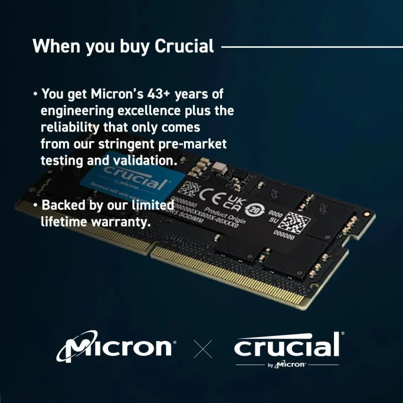 Nb memory 96gb ddr5-5600 so-kit2 ct2k48g56c46s5 crucial