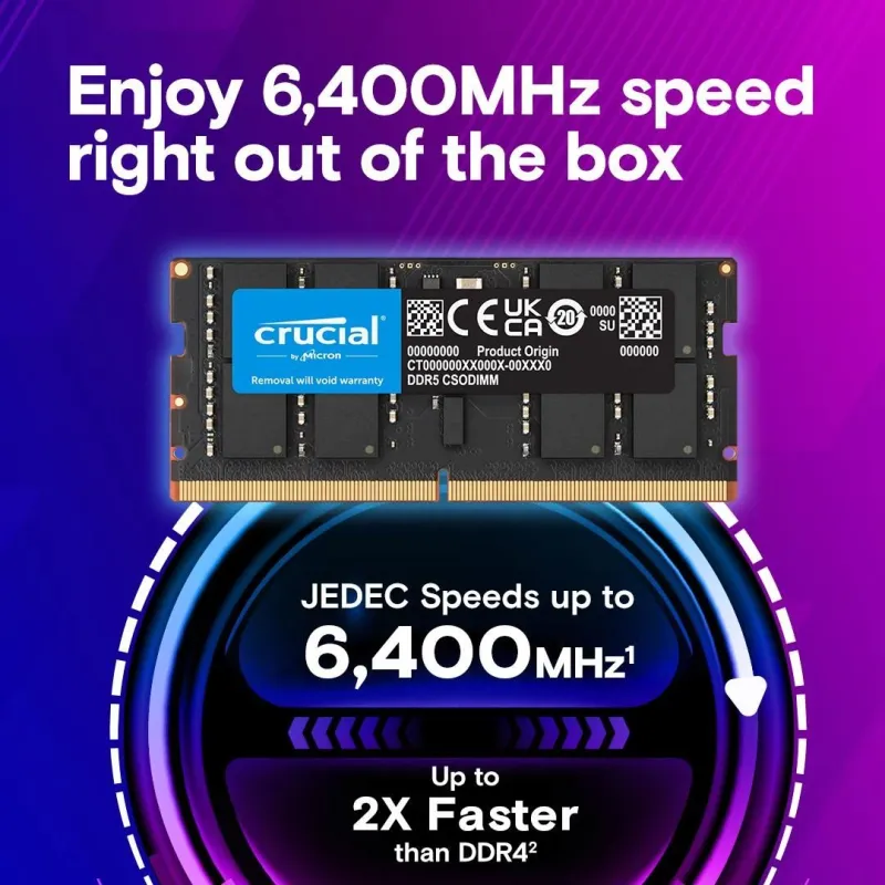 Memory dimm pro 32gb ddr5-6400-ct32g64c52cs5 crucial