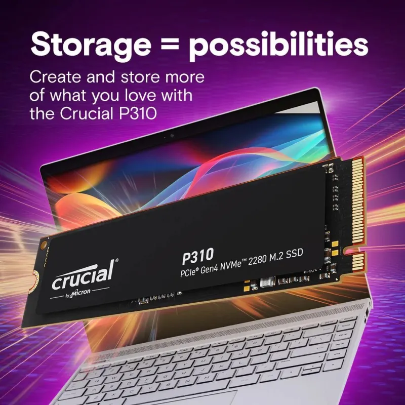 SSD-CRUCIAL-800xTBW rating-Read speed 7100 MB-s-Write speed 6000 MB-s-NVMe Yes-PCI Express 4.0-M.2-4000 GB-P310-CT4000P310SSD8