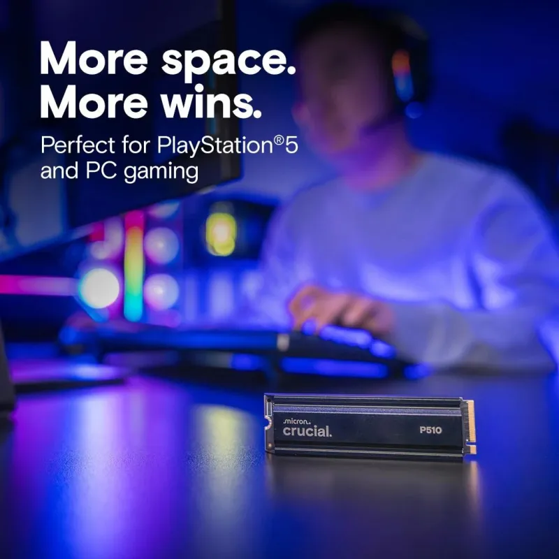 SSD-CRUCIAL-P510-2TB-M.2-PCIe Gen5-NVMe-TLC-Write speed 8700 MBytes-sec-Read speed 10000 MBytes-sec-TBW 1200 TB-CT2000P510SSD5