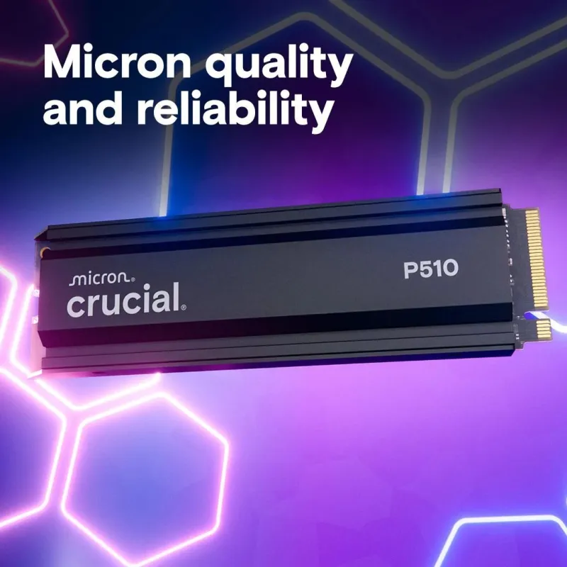 SSD-CRUCIAL-P510-2TB-M.2-PCIe Gen5-NVMe-TLC-Write speed 8700 MBytes-sec-Read speed 10000 MBytes-sec-TBW 1200 TB-CT2000P510SSD5