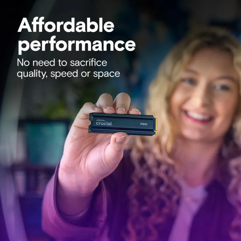 SSD-CRUCIAL-P510-2TB-M.2-PCIe Gen5-NVMe-TLC-Write speed 8700 MBytes-sec-Read speed 10000 MBytes-sec-TBW 1200 TB-CT2000P510SSD5