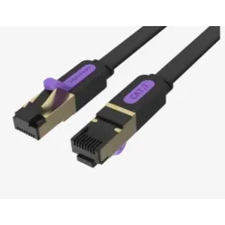 Patch cable cat.7 flat-10m black icabl vention