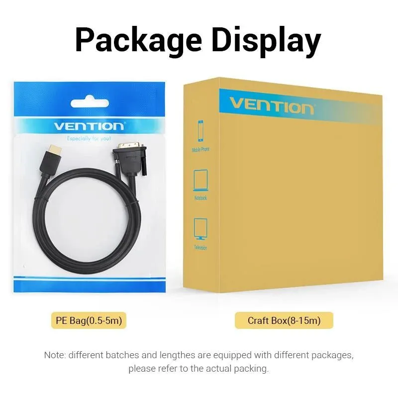 Cable hdmi to dvi 1m-abfbf vention