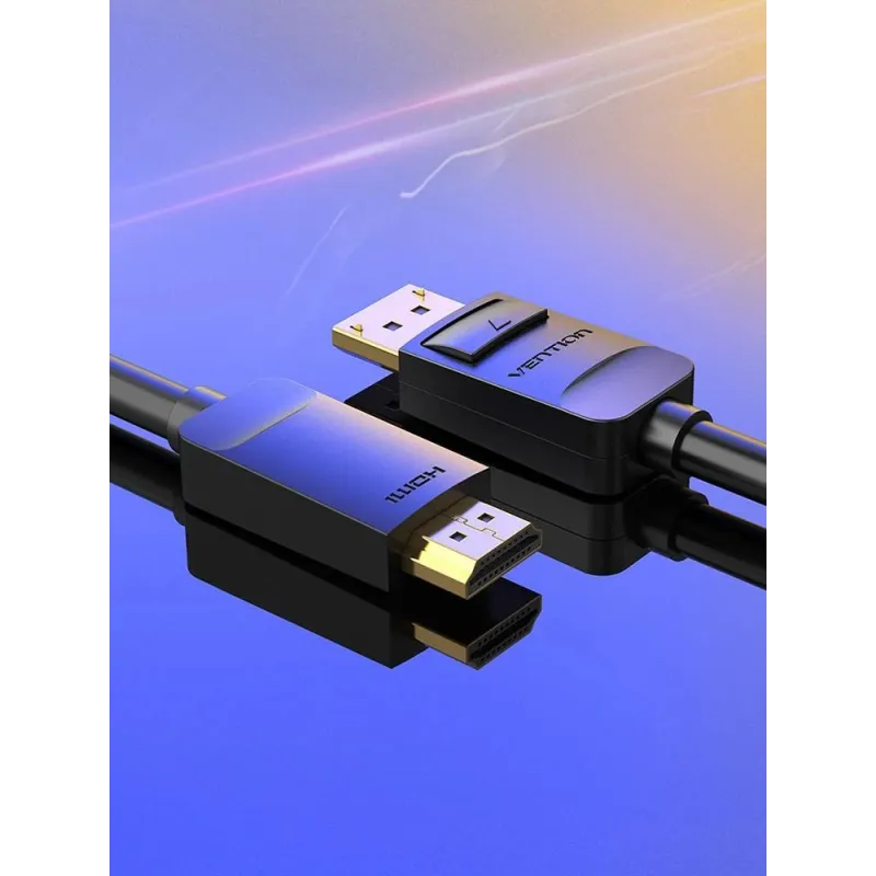 Cable dp to hdmi 2m-black hadbh vention
