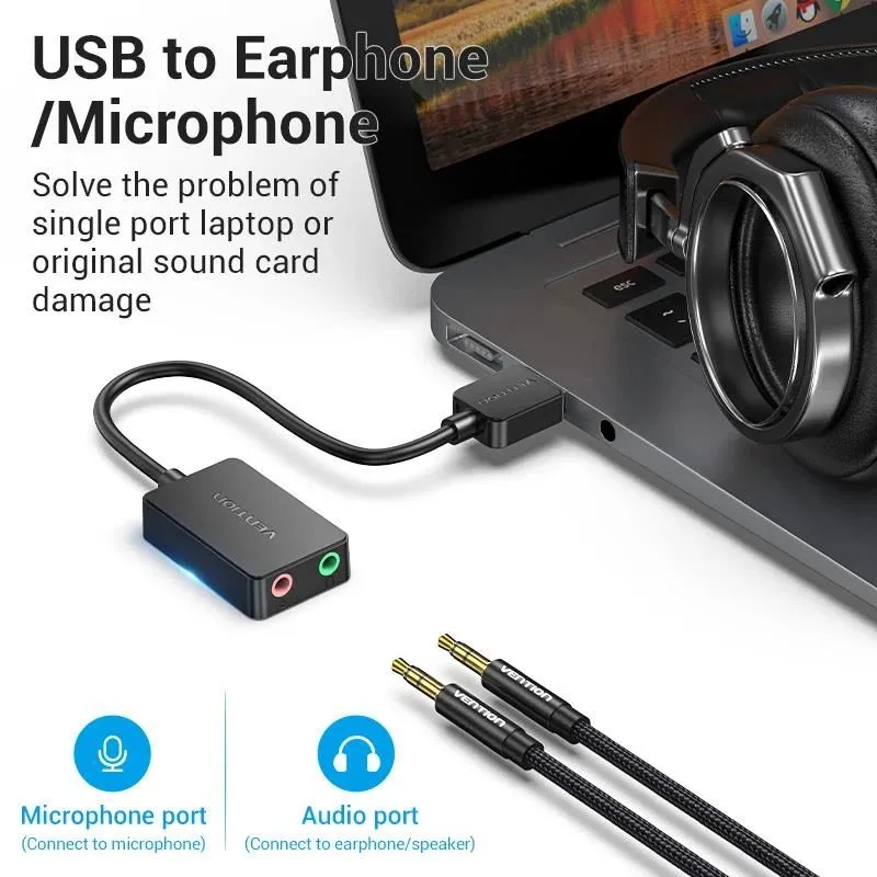 Sound card usb 2-port-0.15m cdyb0 vention
