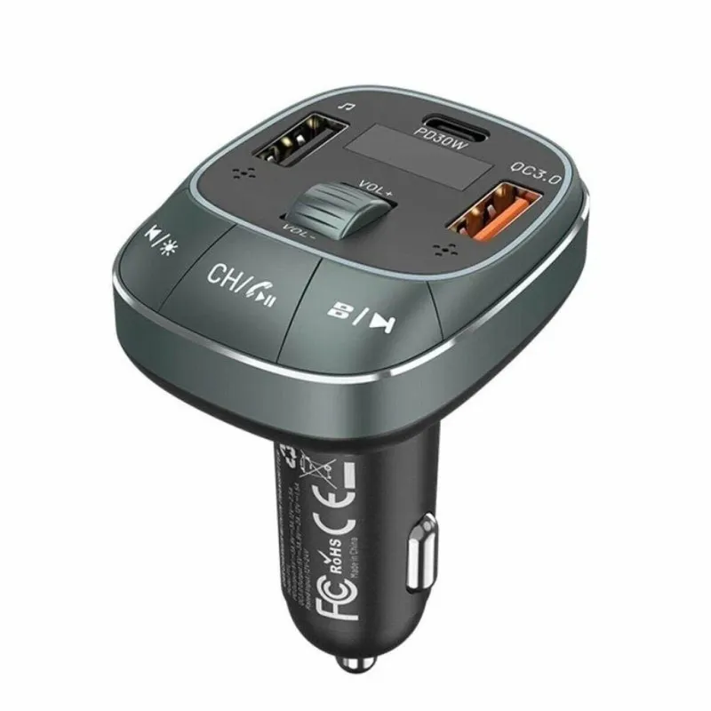 Car fm transmitter+charger usb-3p black fflb0 vention