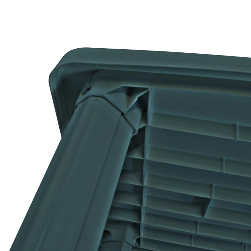 vidaXL dārza galds, 101x68x72 cm, zaļa plastmasa