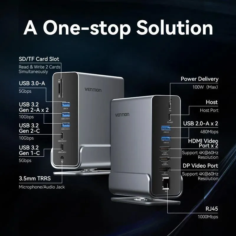 Nb acc docking station 15in1-usb-c mst tpuh0 vention