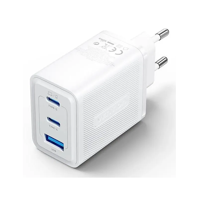 Mobile charger wall 65w usb-3p white ferw0-eu vention